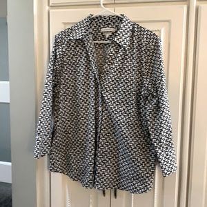 Foxcroft Black and White shirt
